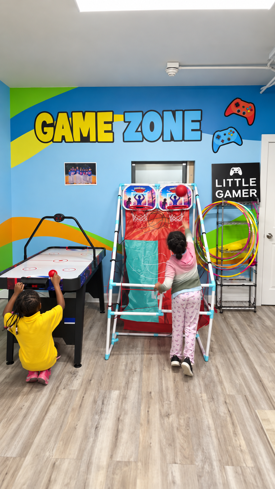 Children playing in the Game Zone